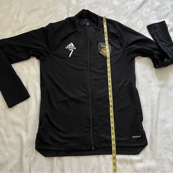 Adidas RUSA Mens Aeroready Black Performance Jacket Medium Outdoor Casual Zip Up - Picture 14 of 14